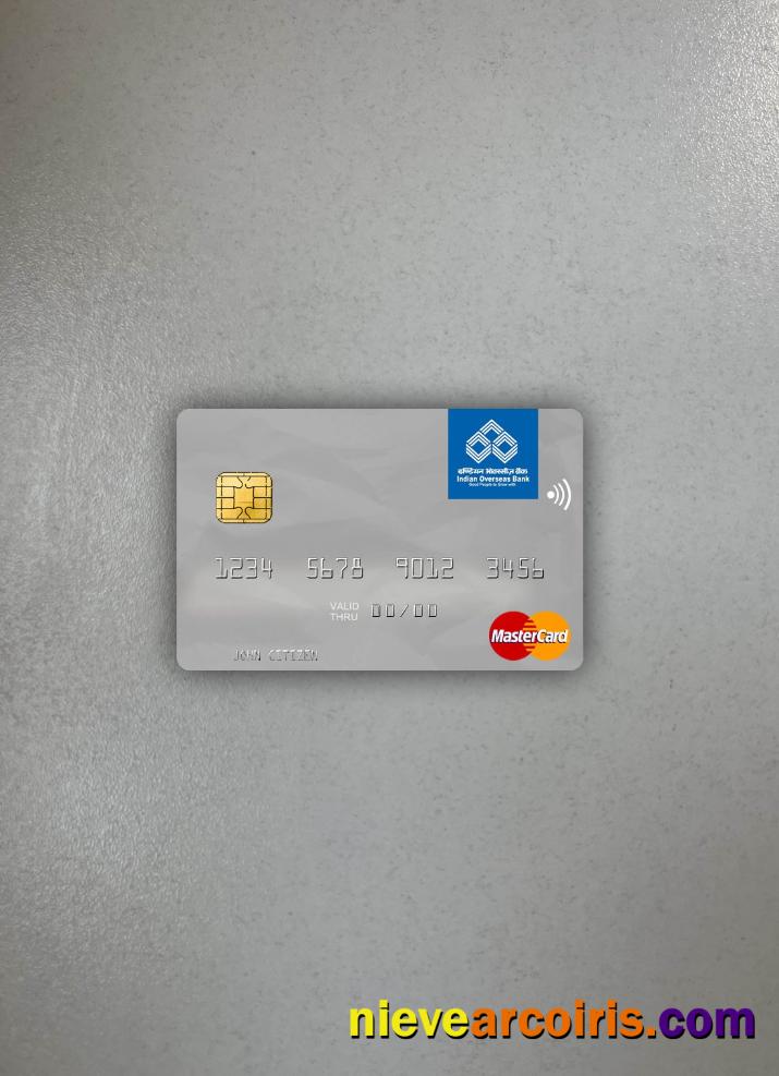 India Indian Overseas Bank mastercard photolook